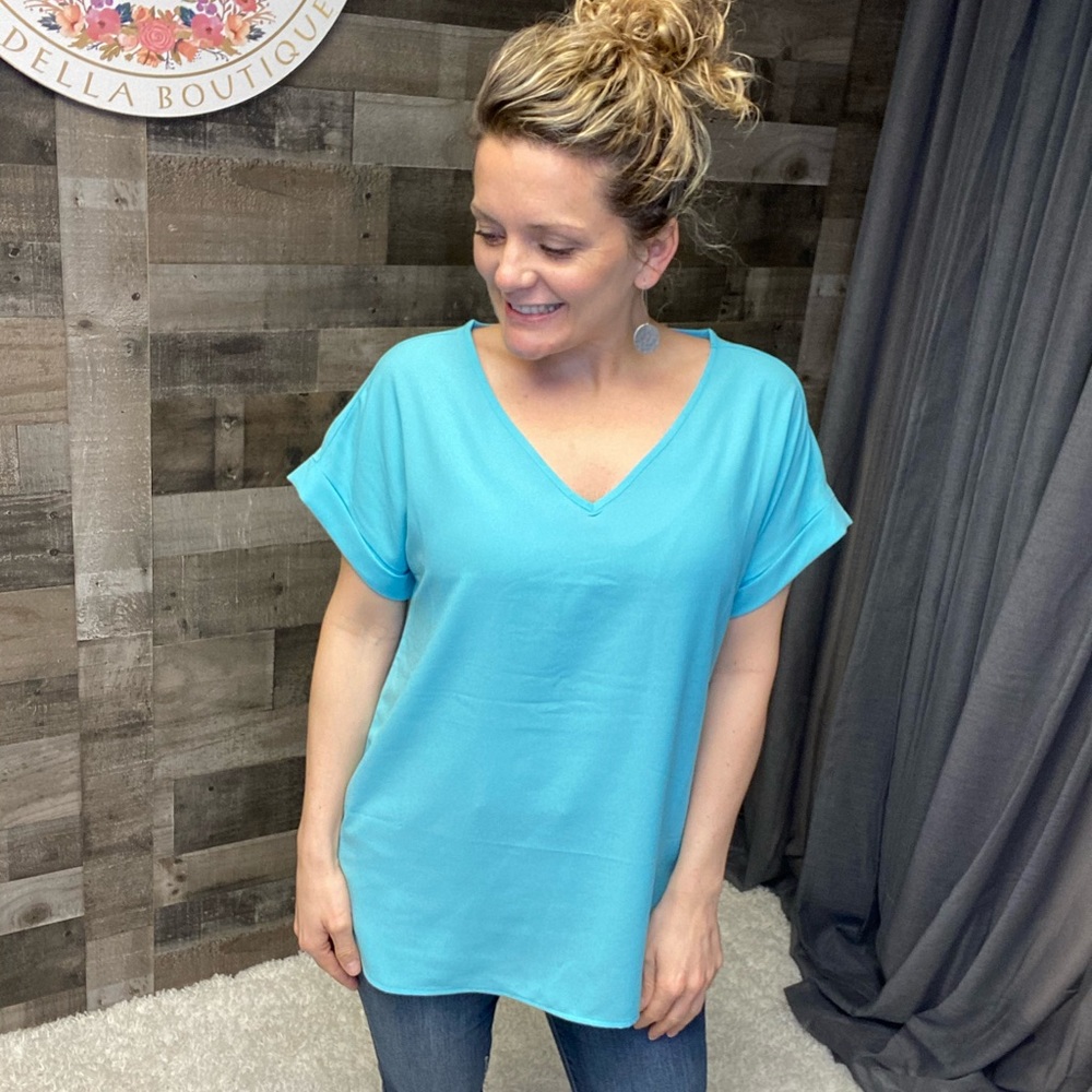 Short sleeve dobby cuff tee